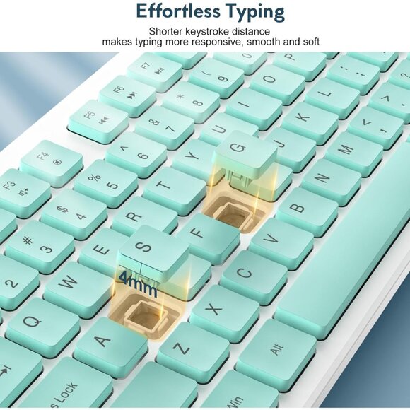 Wireless Full Size Keyboard & Mouse Set Ergonomic Design 2.4GHz Connection - Picture 3 of 15